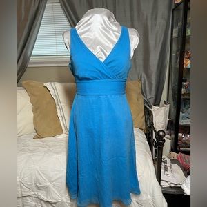 J. Crew Organza bright blue dress